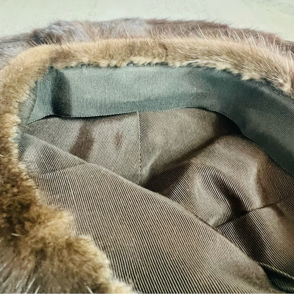 Vintage Genuine Mink Fur Hat and Collar - Picture 9 of 12